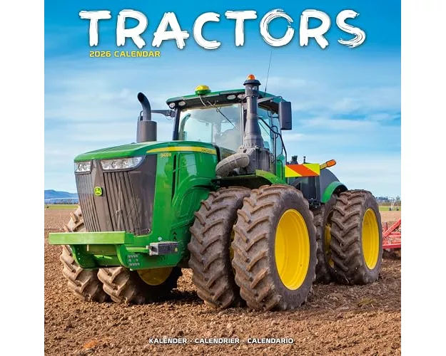 Tractors Calendar 2026 Square Wall Calendar - 16 Month
