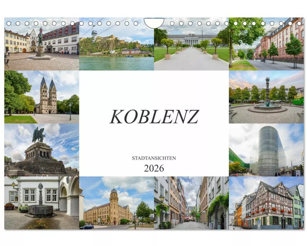 Koblenz Stadtansichten (Wandkalender 2026 DIN A4 quer), CALVENDO Monatskalender