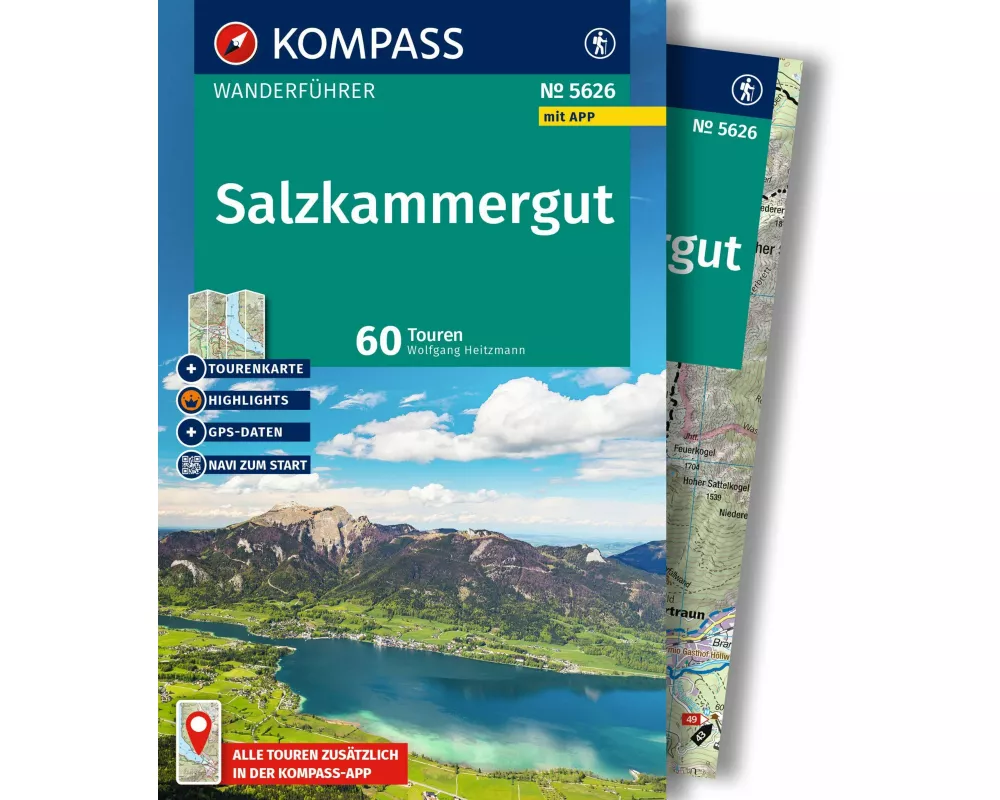 KOMPASS Wanderführer Salzkammergut, 60 Touren mit Extra-Tourenkarte
