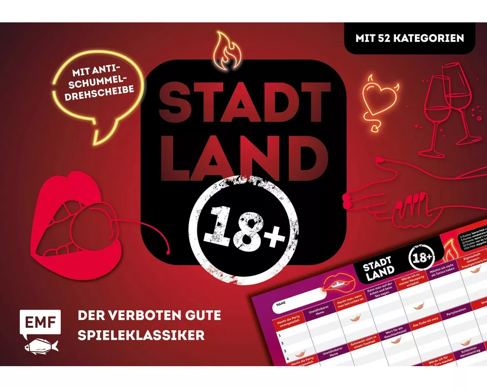 Stadt, Land, Ü18 – Der verboten gute Spieleklassiker für Partys, Geburtstage und JGAs