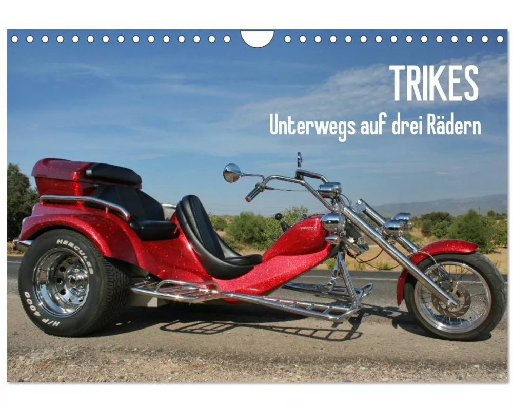 Trikes - Unterwegs auf drei Rädern (Wandkalender 2026 DIN A4 quer), CALVENDO Monatskalender