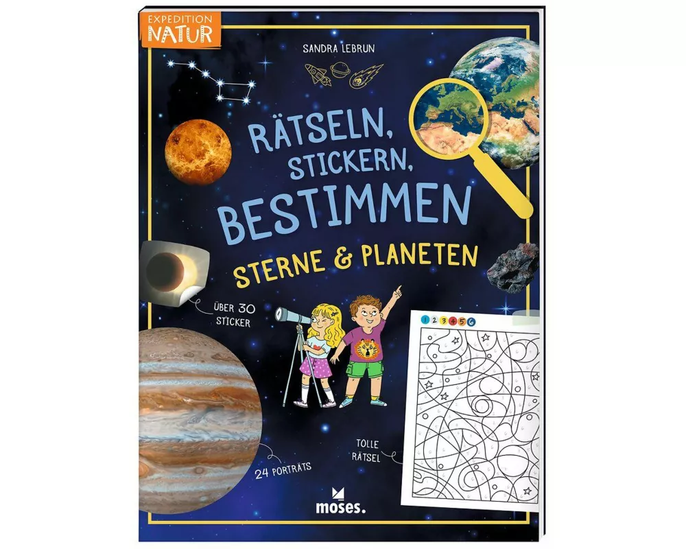 Rätseln, Stickern, Bestimmen - Sterne & Planeten