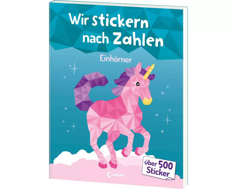 Wir stickern nach Zahlen - Einhörner