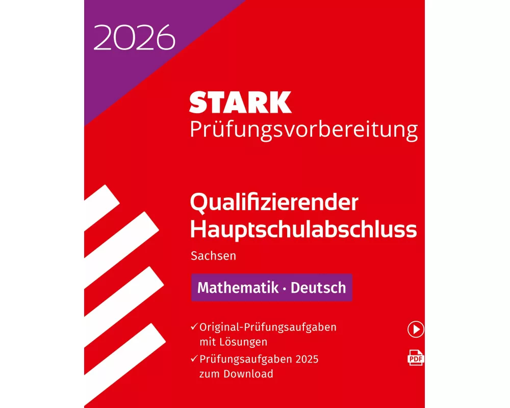 STARK Mathematik, Deutsch - Qualifizierender Hauptschulabschluss 2026 Sachsen - Prüfungsvorbereitung