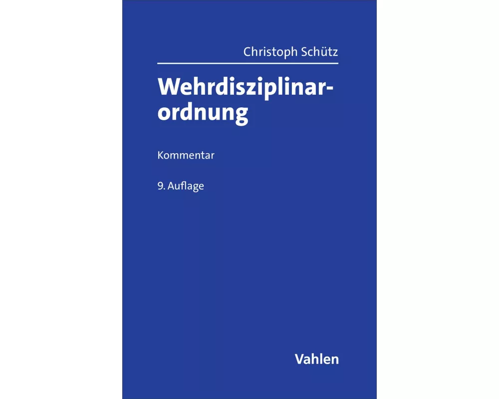 Wehrdisziplinarordnung. WDO