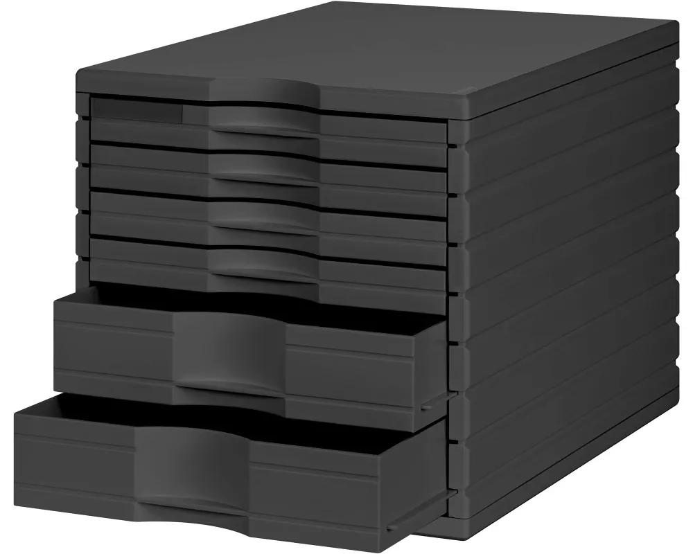 Styro Schubladenbox Styrotop Schwarz