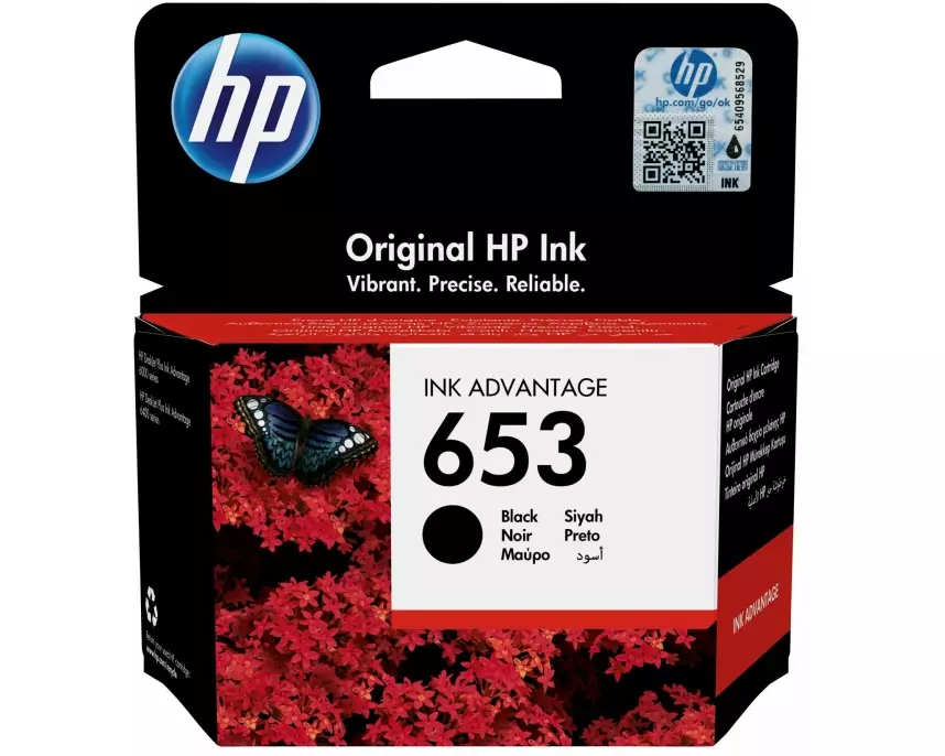 HP 653 Black Original Ink Advantage Cartridge