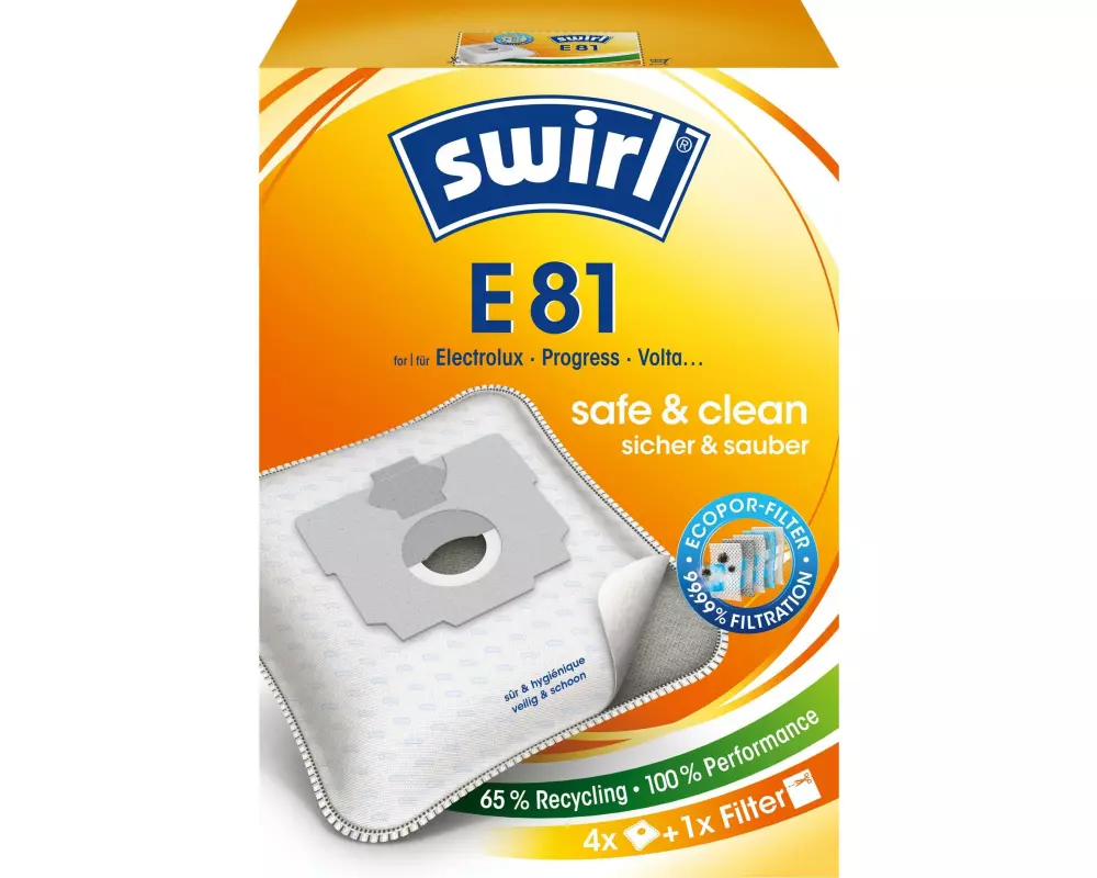 Swirl Staubfilterbeutel E 81 EcoPor 4 Stück