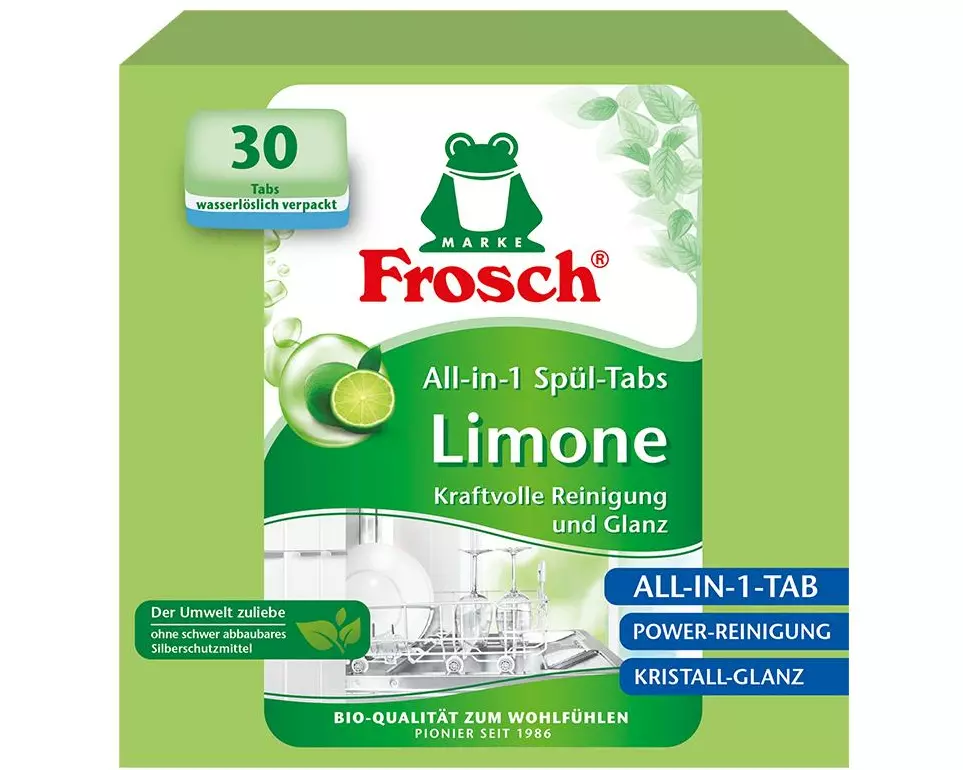 Frosch Maschinenspülmittel Limonen All-in-1 Spül-Tabs 30 Stück