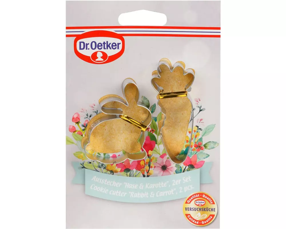 Dr.Oetker Ausstecher Hase und Karotte 2er-Set