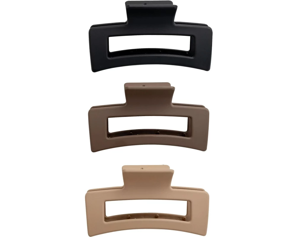 Brushworks Claw Clips Nude, 3-teilig