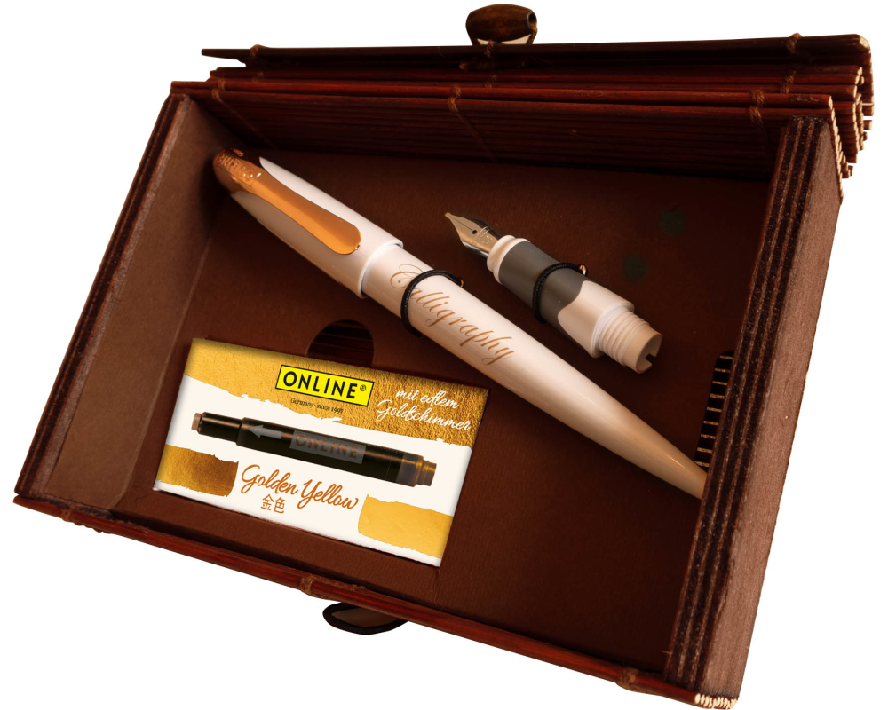 ONLINE Füllhalterset Air Rose 10059 white Bamboo Box