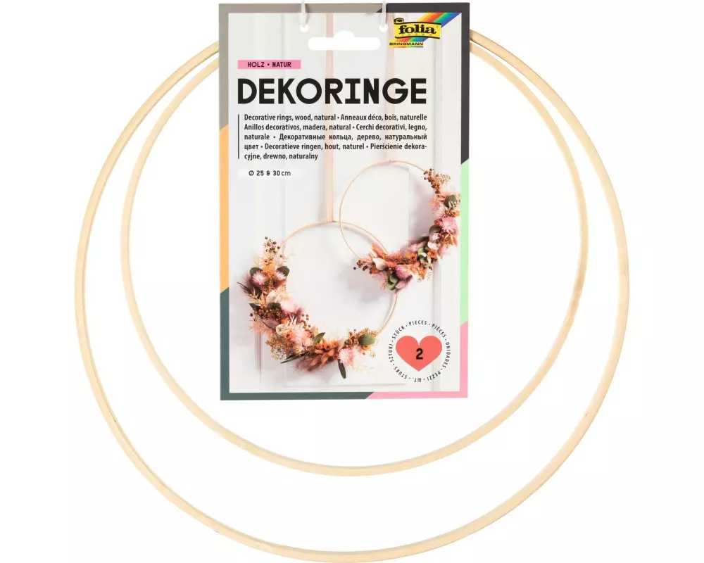 Folia Holzring Ø 25 und 30 cm, 2 Stück