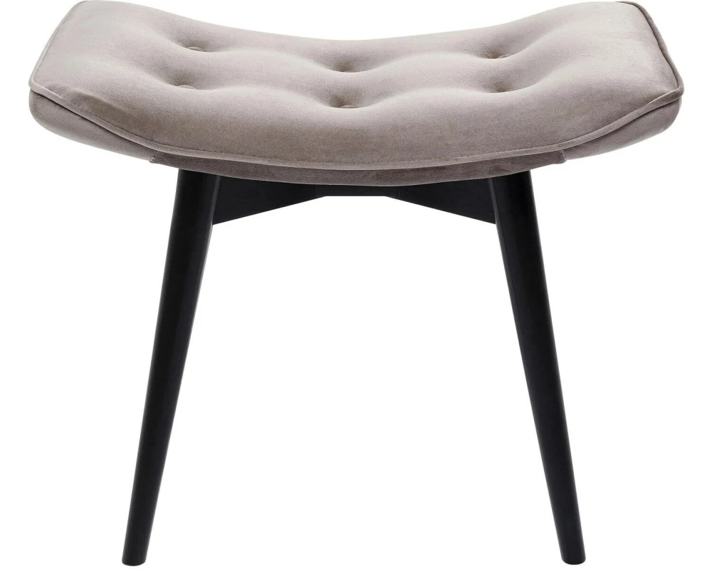 Kare Hocker Black Vicky Velvet 46 x 59 cm, Grau