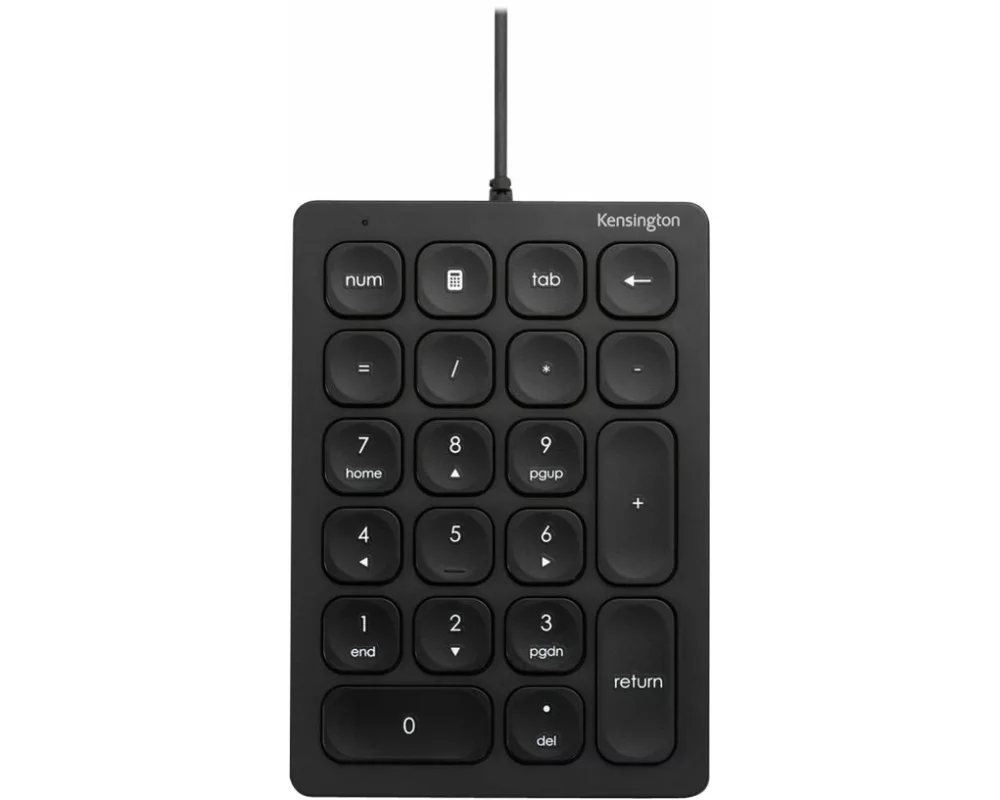 Kensington Numeric Keyboard, USB A, 21-Key, Number Pad, with Four Shortcut Keys