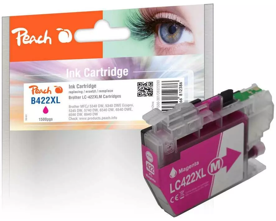 Peach Tinte Brother LC-422XLM Magenta