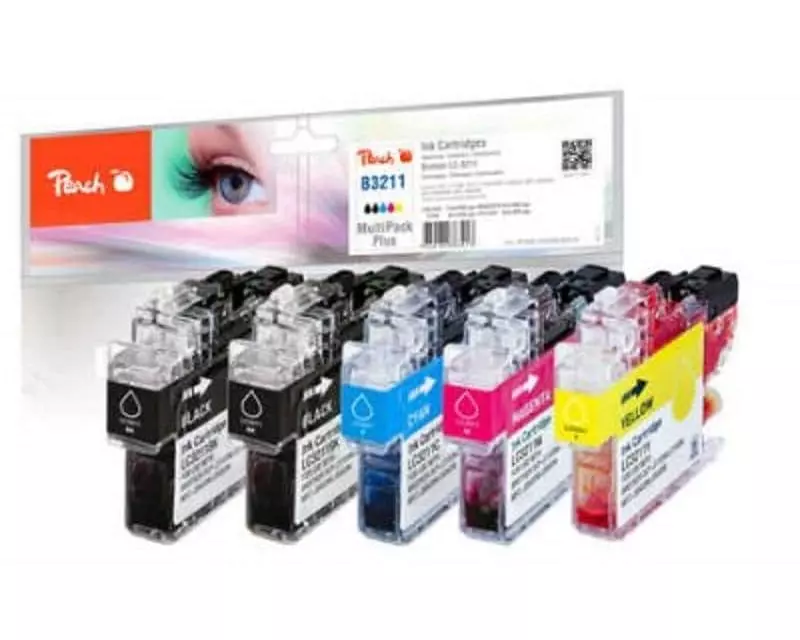 Peach Tinte Brother LC-3211 2x BK, C, M, Y