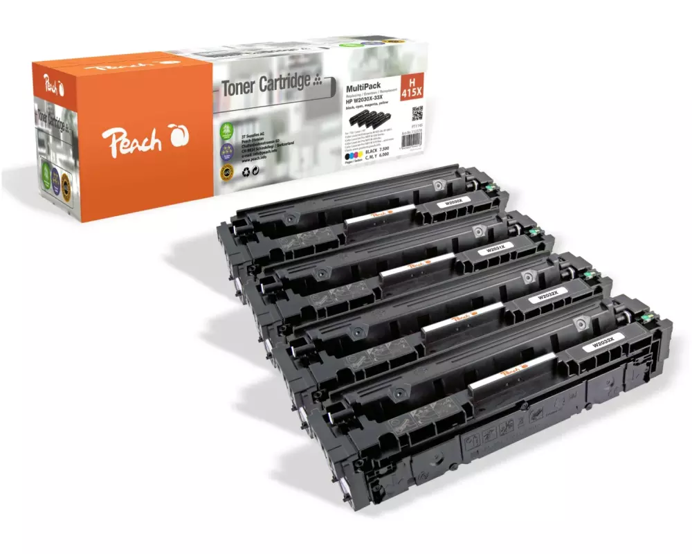 Peach Toner HP Nr. 415X / W2030-3X BK, C, M, Y
