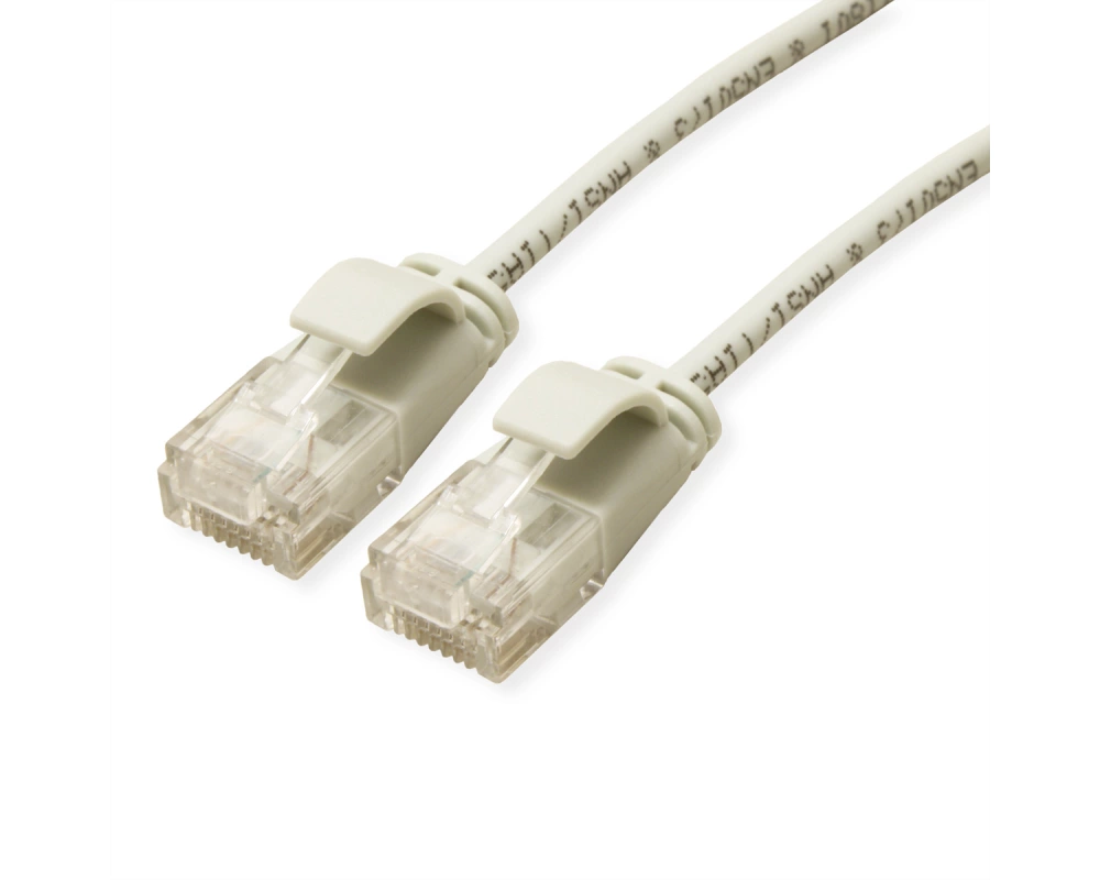 ROLINE UTP DataCenter Patchkabel Cat.6A (Class EA), LSOH, slim, grau, 1,5 m