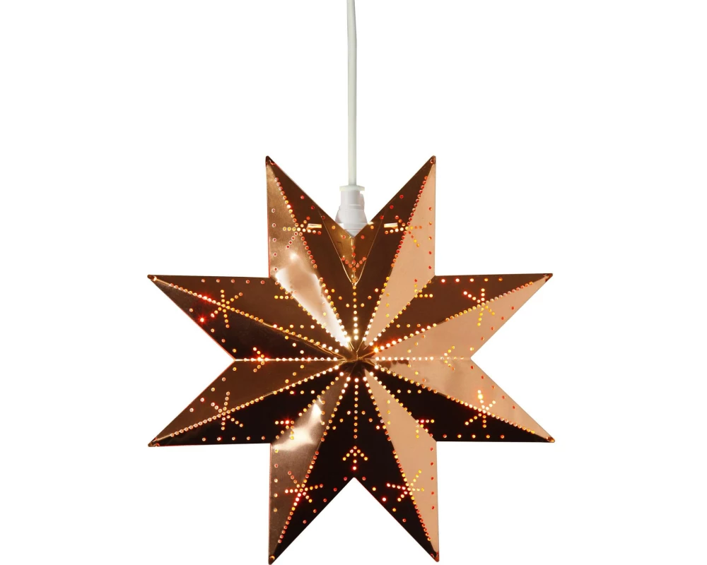 Star Trading Fensterhänger Metallstern Classic, 28 cm, Kupfer