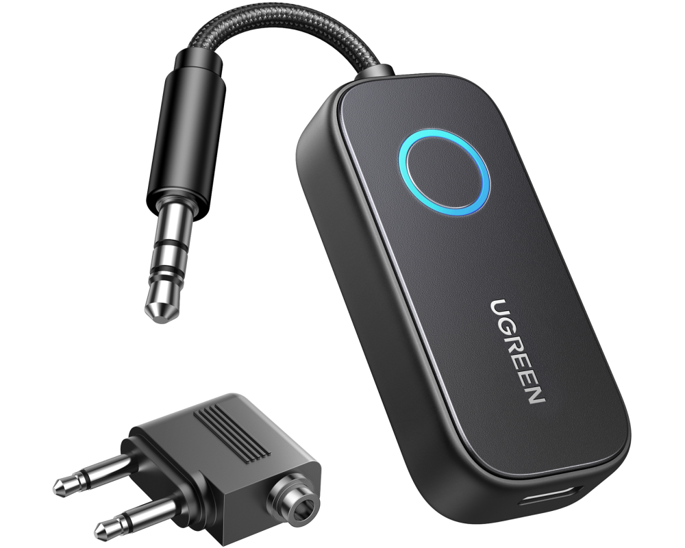 UGREEN Travel Audio Transmitter 35222A TX/RX, BT 5.2, Dual Pairing