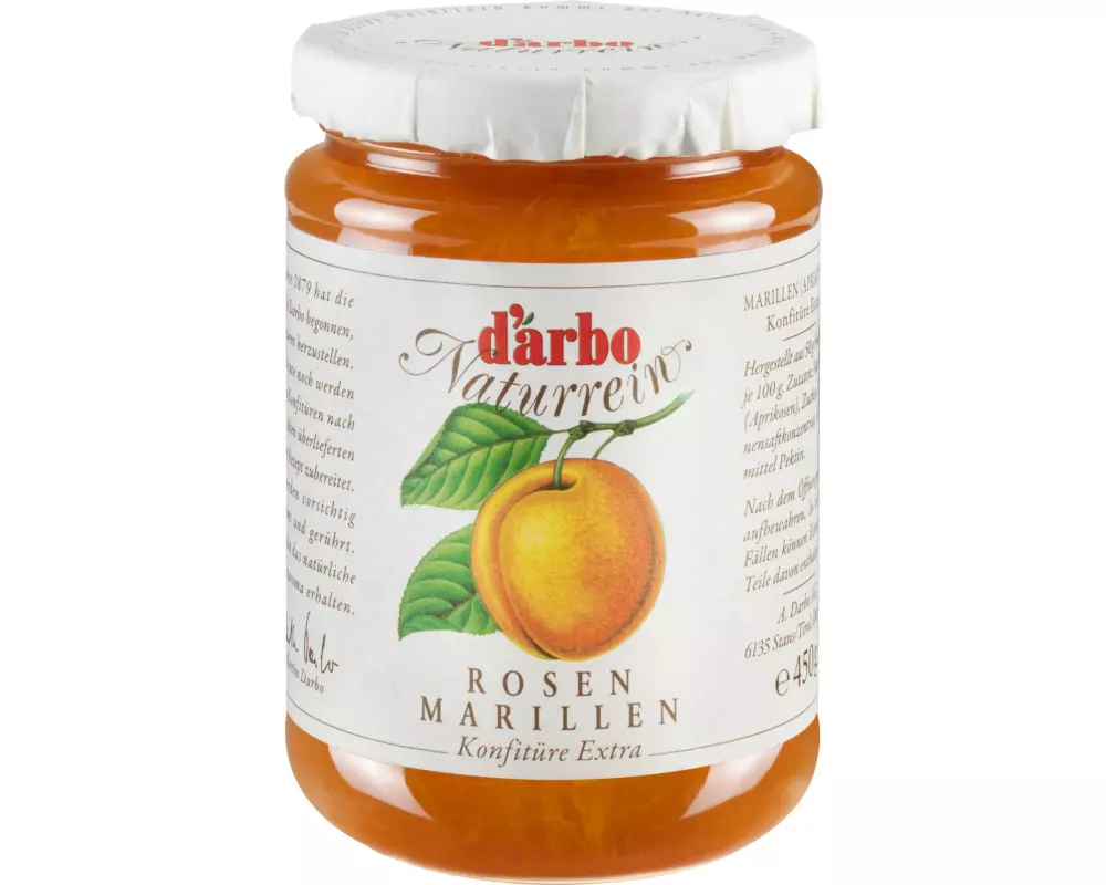 D'arbo Rosenmarillen-Konfitüre Naturrein, extra, 450 g