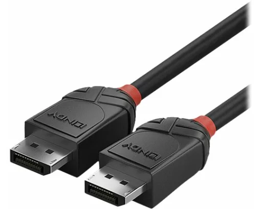 LINDY Black Line Video Cable, DP 1.2, DP-DP M-M, 0.5m, black