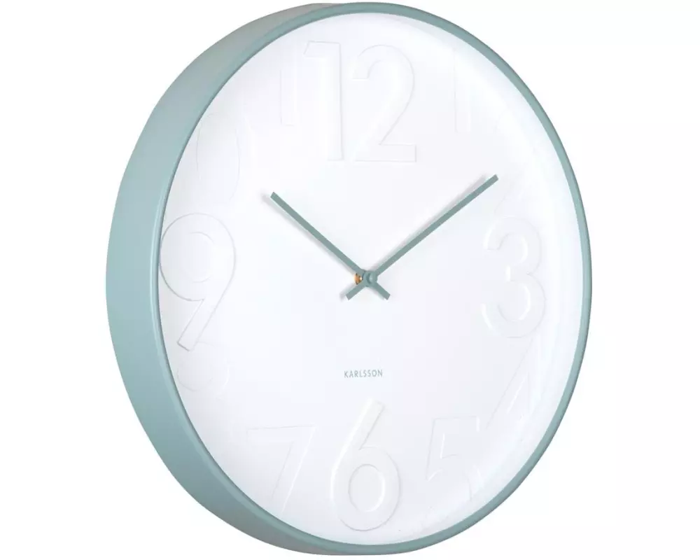 KARLSSON Wanduhr Ayuno Ø 40 cm, Blau