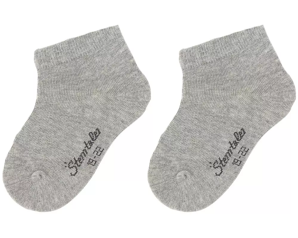 Sterntaler Socken Sneaker Uni 2er Set Silber Gr. 23/26