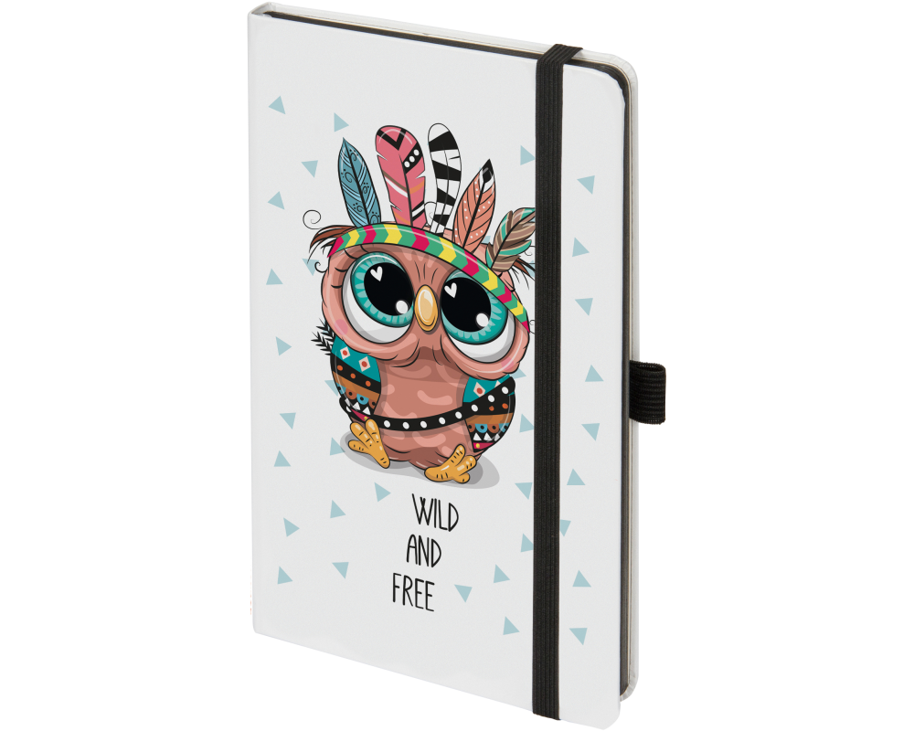 BIELLA Notizbuch Kompagnon WhiteTrend 5845337623U Owl, gepunktet 12.5x19.5cm