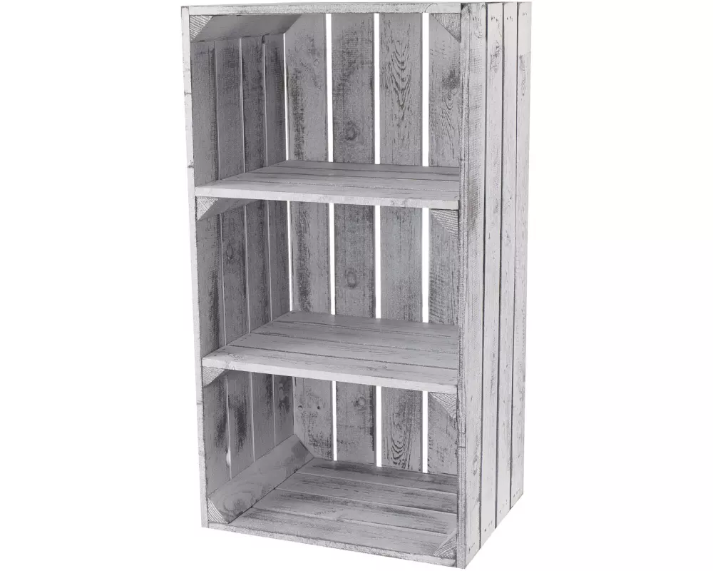 Holz Zollhaus Regal Vintage Shabby Weiss 40 x 75 cm