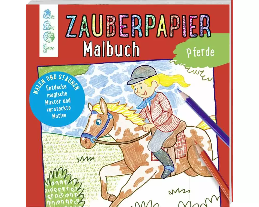 Zauberpapier Malbuch Pferde