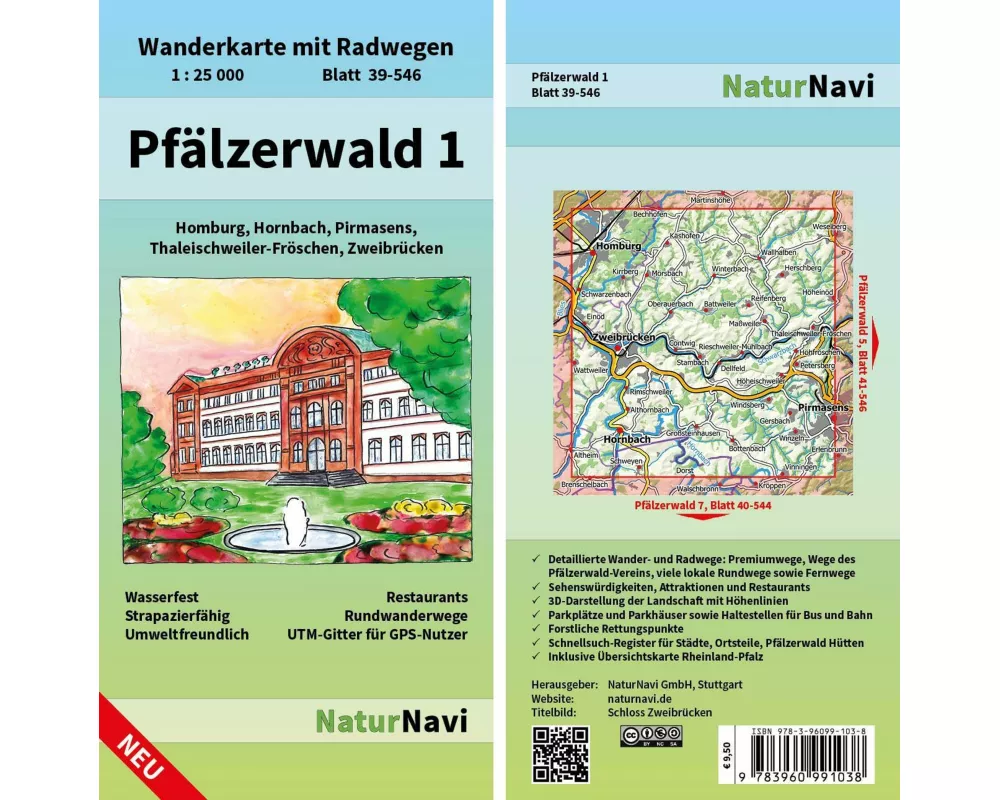 Pfälzerwald 1. Blatt 39-546, 1 : 25 000