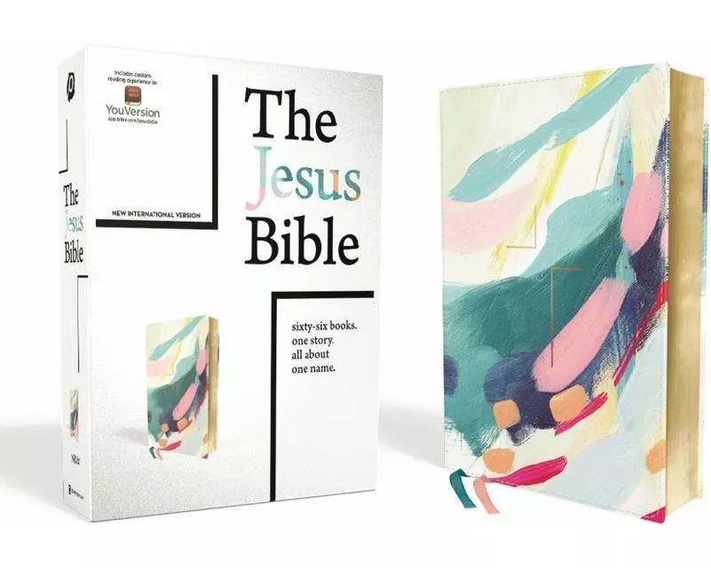 The Jesus Bible, NIV Edition, Leathersoft, Multi-Color/Teal, Comfort Print