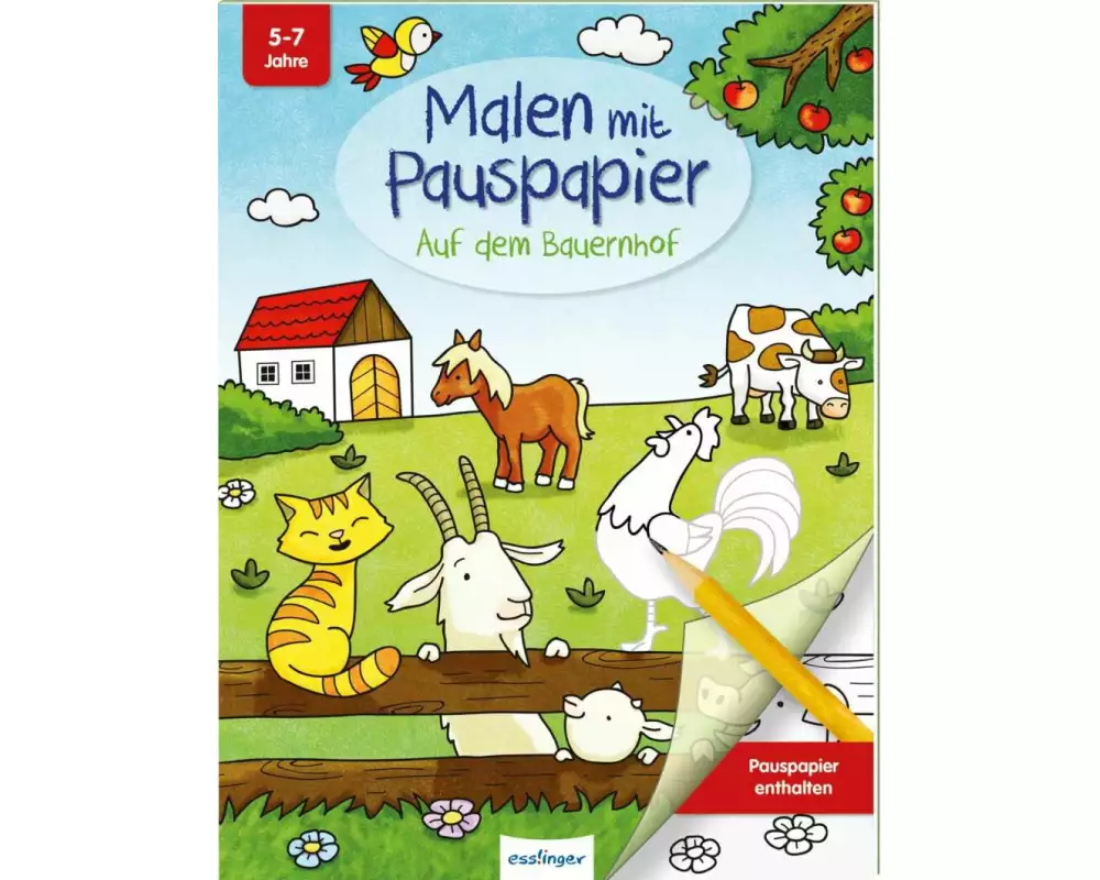 Malen mit Pauspapier: Auf dem Bauernhof