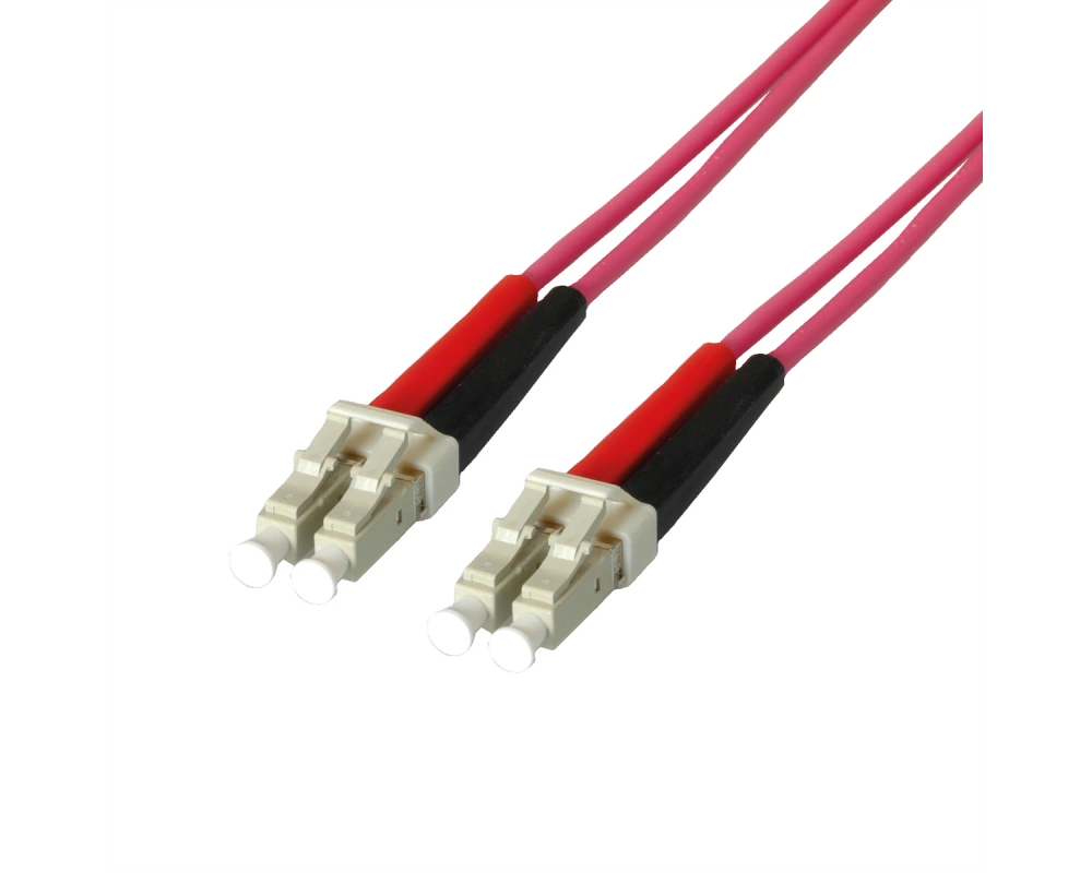 LEONI LWL-Kabel duplex 50/125µm OM4, Euromicron LC/LC, 15 m