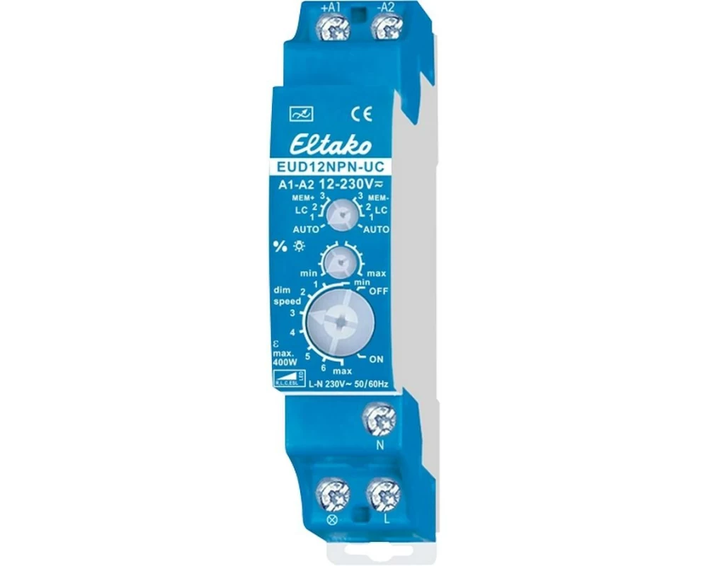Eltako Universal-Dimmschalter EUD12NPN-UC Blau Grau
