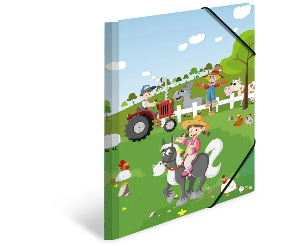 HERMA Gummibandmappe Bauernhof A3, Mehrfarbig