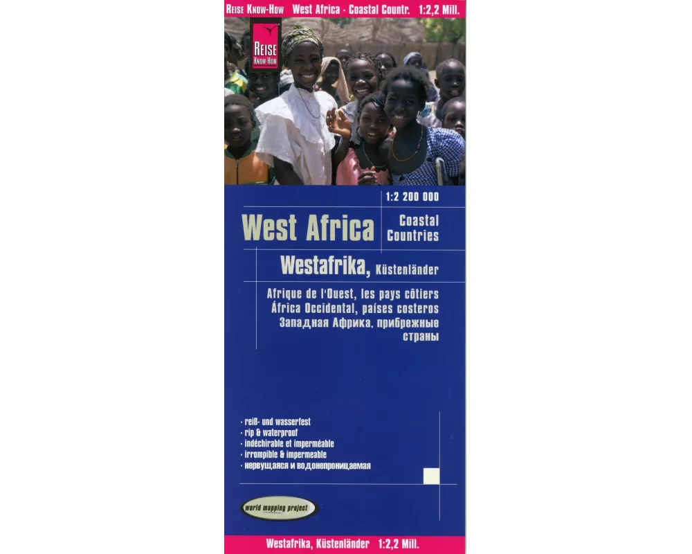Reise Know-How Landkarte Westafrika, Küstenländer (1:2.200.000) : von Senegal bis Nigeria