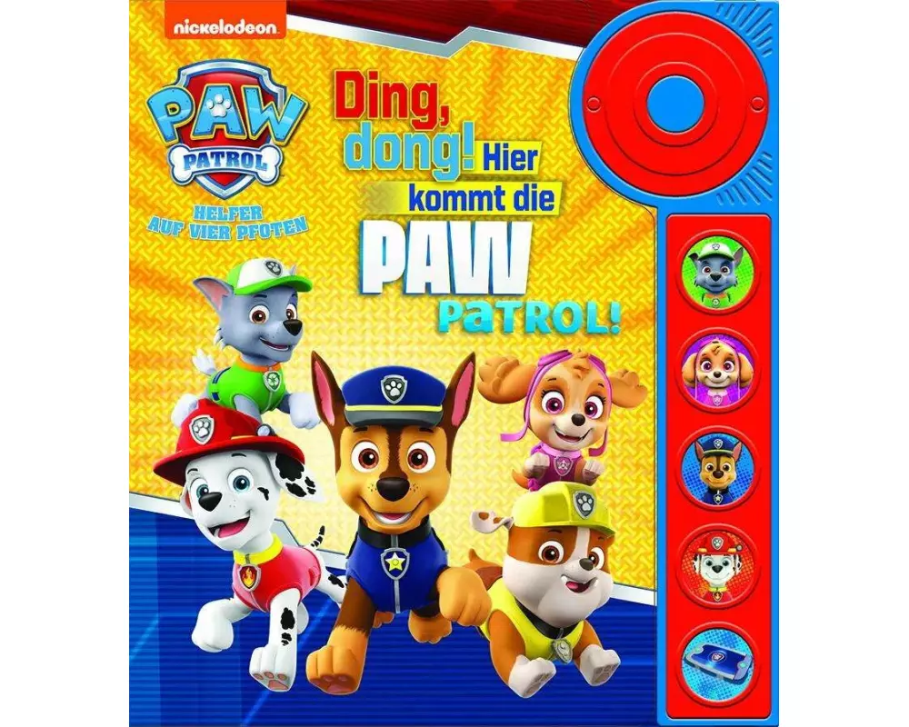 PAW Patrol - Ding, dong! Hier kommt die PAW Patrol - Soundbuch - Pappbilderbuch mit Klingelknopf