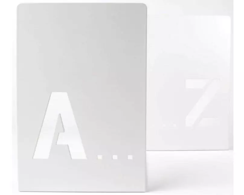 Trendform Buchstützen-Set A-Z 2er Set, Weiss