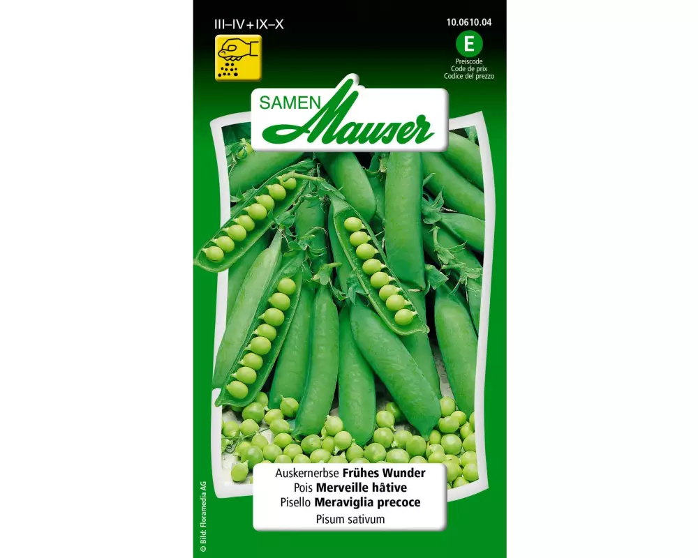 Samen Mauser Samen Auskernerbse Frühes Wunder