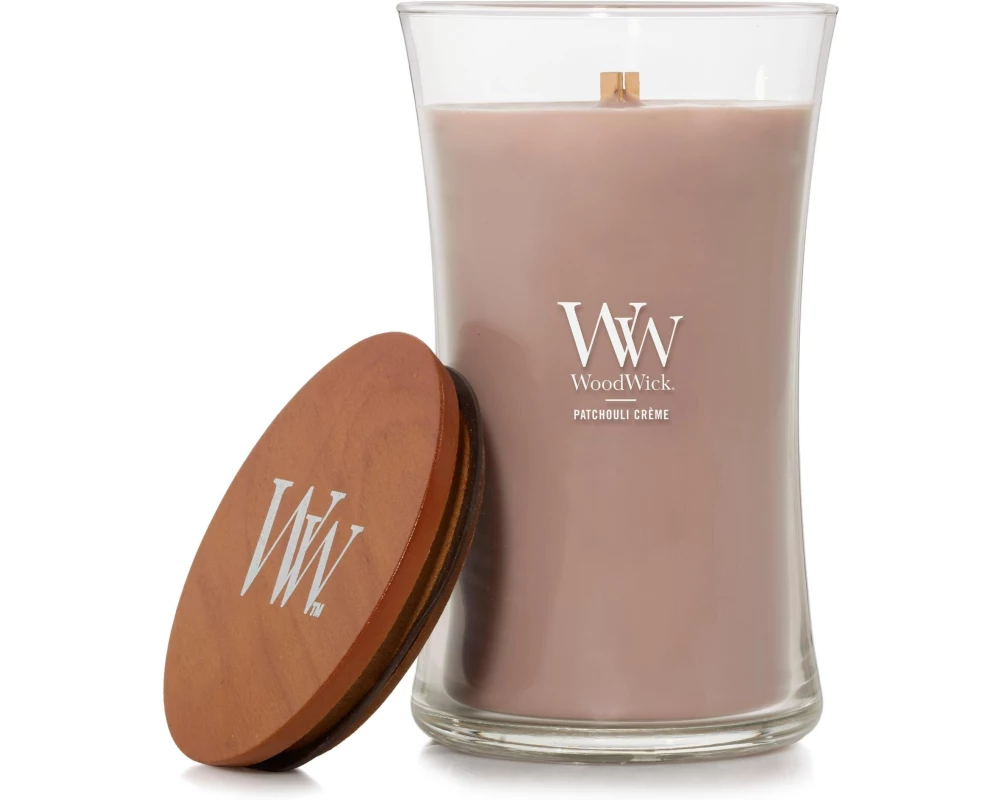 Woodwick Duftkerze Patchouli Crème Large Jar