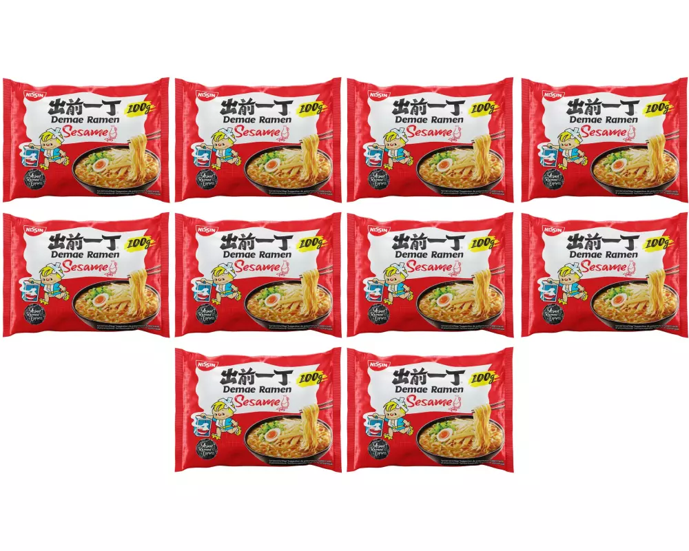 Nissin Food Demae Ramen Nudelsuppe Sesam 10 x 100 g