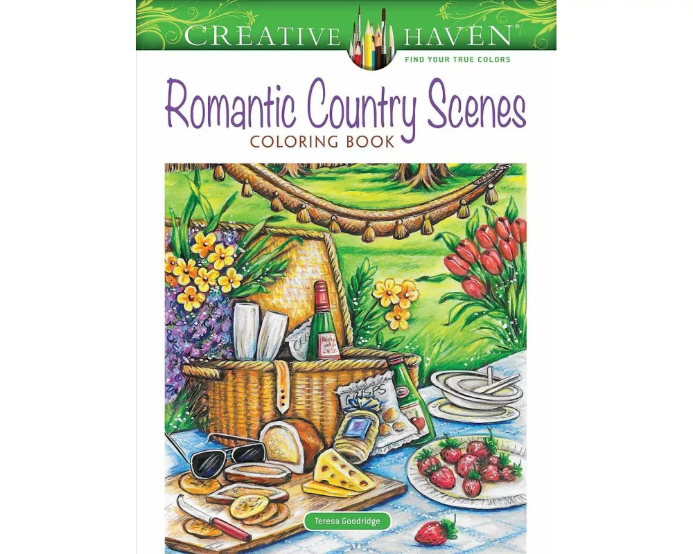 Creative Haven Romantic Country Scenes Coloring Book
