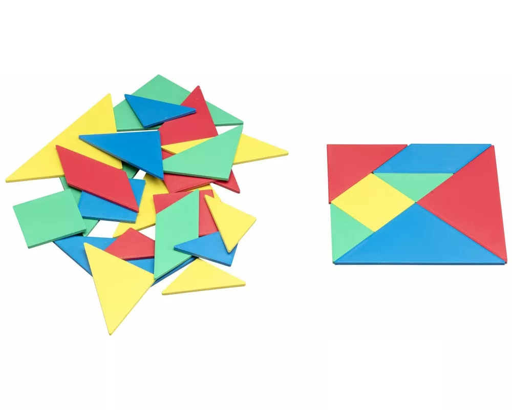 farbiger Tangramsatz, 28 Teile