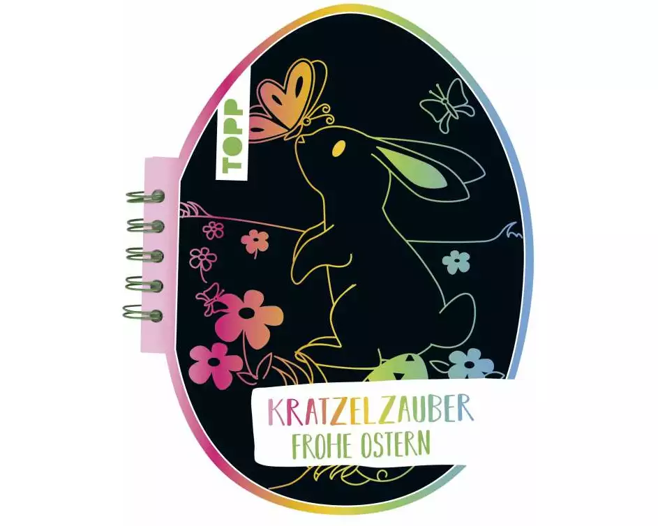 Kratzelzauber Ostern (Kratzelbuch in Ostereiform)