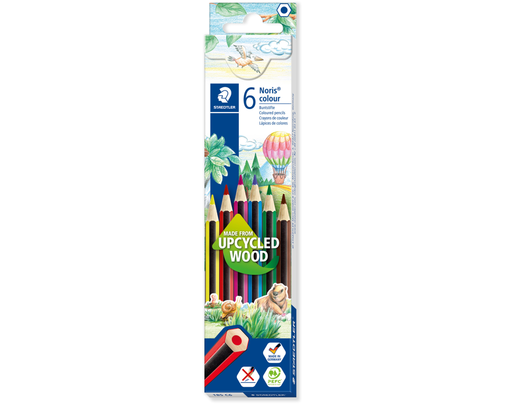 STAEDTLER Farbstifte 185C6 upcycled Wood 6 Stück