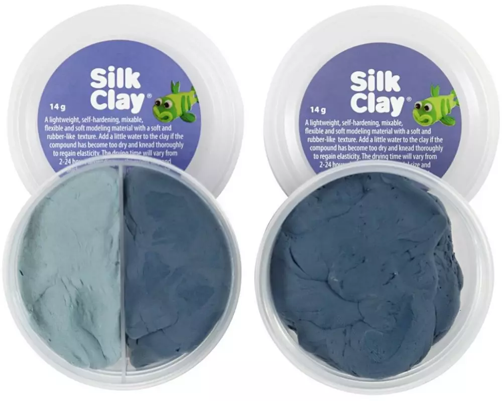 Creativ Company Bastelset Mini Wal und Kalb 2-teilig, Grau/Blau