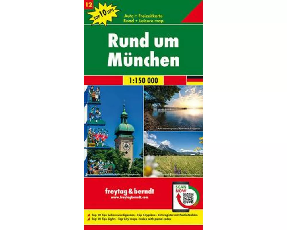freytag & berndt Straßenkarte Rund um München 1:150.000